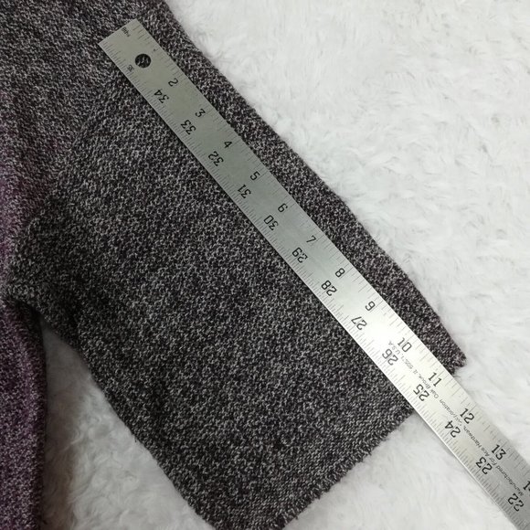 Pure Jill Women Sweater Pullover 3/4 Drop Sleeve Purple Ombre Knit Petite MP - Picture 6 of 11